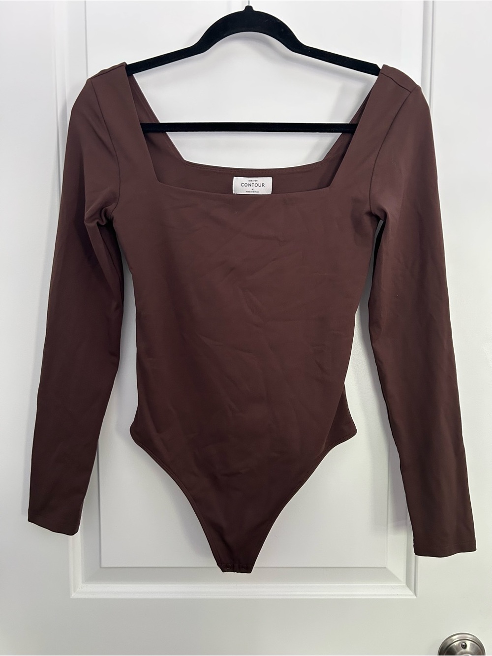 Aritzia Brown Square Neck Bodysuit
